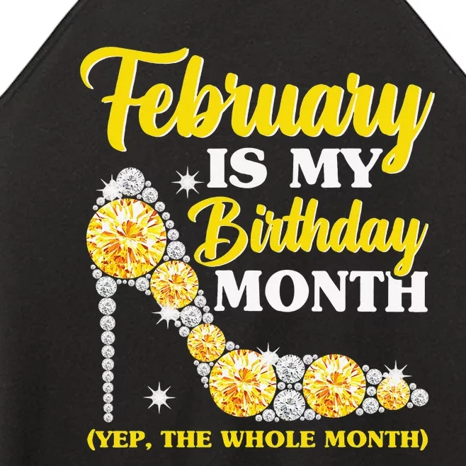 February Birthday Wo Yep The Whole Month Bling Women’s Perfect Tri Rocker Tank