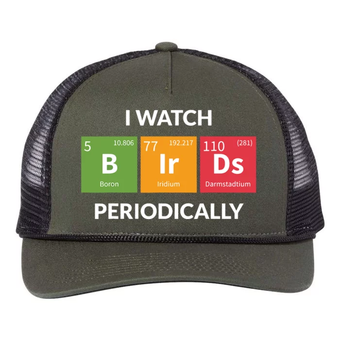 Funny Bird Watching Birding Bird Nerd Retro Rope Trucker Hat Cap