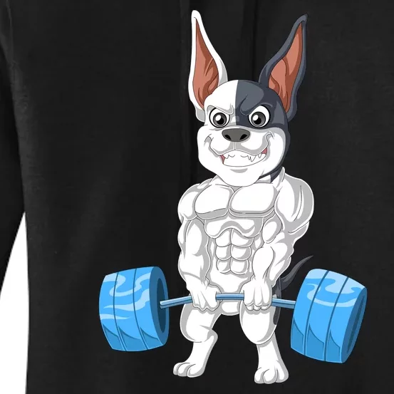 French Bulldog Weightlifting Women's Pullover Hoodie