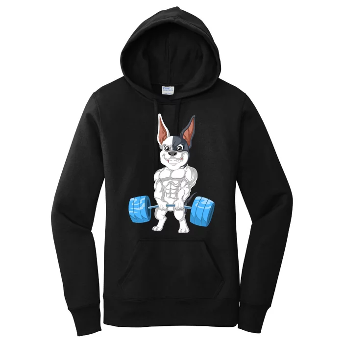 French Bulldog Weightlifting Women's Pullover Hoodie