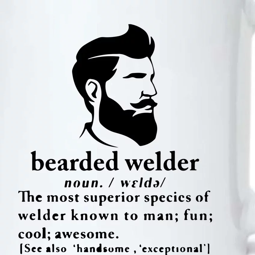 Funny Beard Welder Definition Meaning Black Color Changing Mug