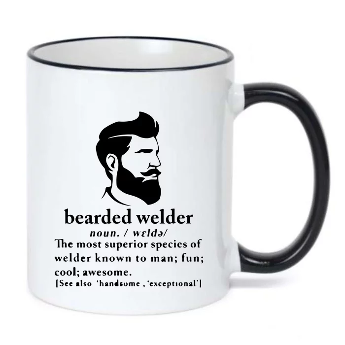 Funny Beard Welder Definition Meaning Black Color Changing Mug