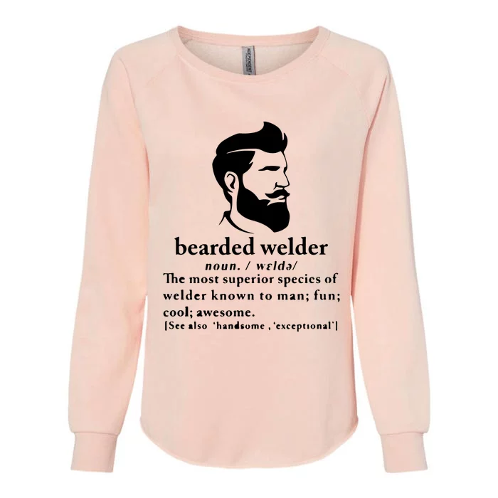 Funny Beard Welder Definition Meaning Womens California Wash Sweatshirt