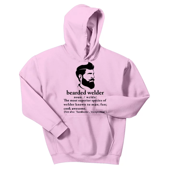 Funny Beard Welder Definition Meaning Kids Hoodie