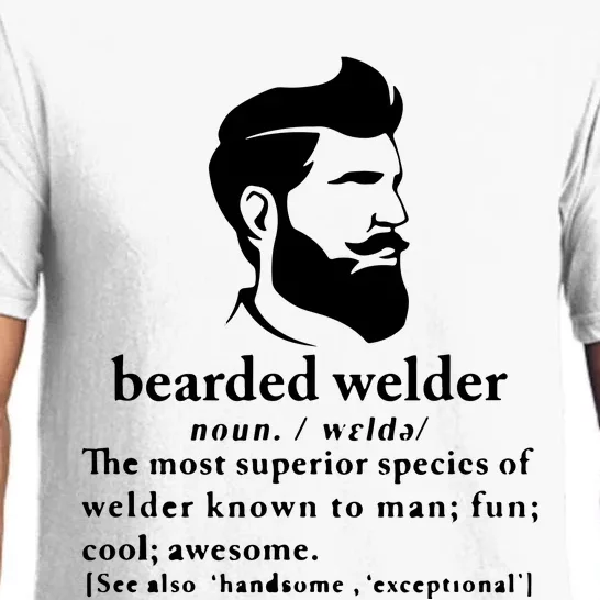 Funny Beard Welder Definition Meaning Pajama Set