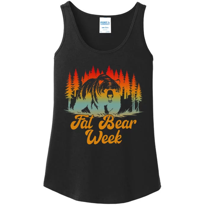 Fat Bear Week 2024 Grazer Animal Lover Alaska Katmai Nature Ladies Essential Tank