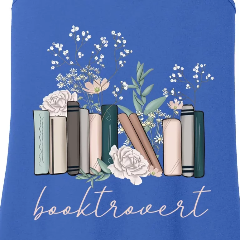 Floral Booktrovert Wildflowers Bookworm Reading Book Lovers Great Gift Ladies Essential Tank