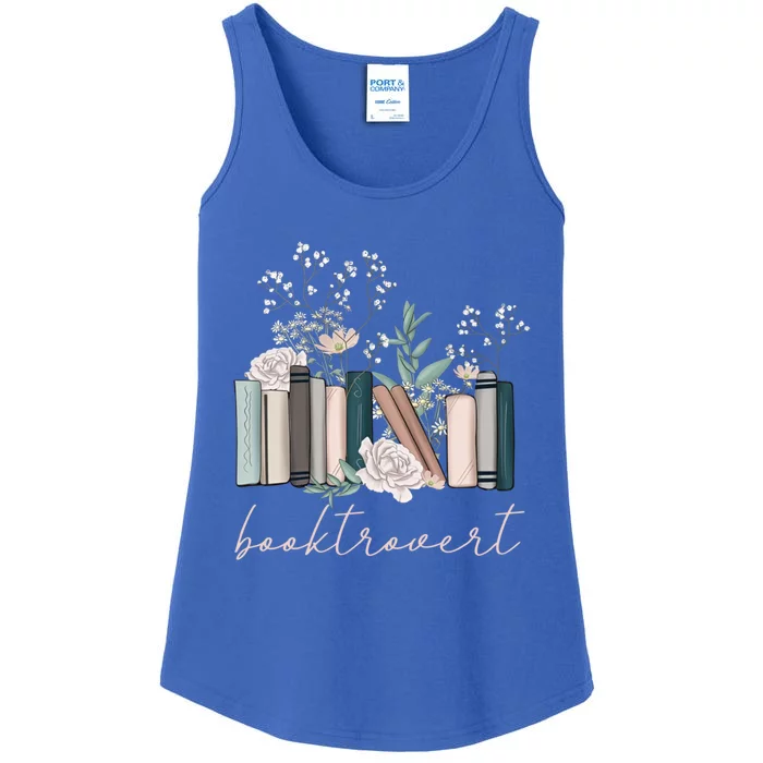 Floral Booktrovert Wildflowers Bookworm Reading Book Lovers Great Gift Ladies Essential Tank