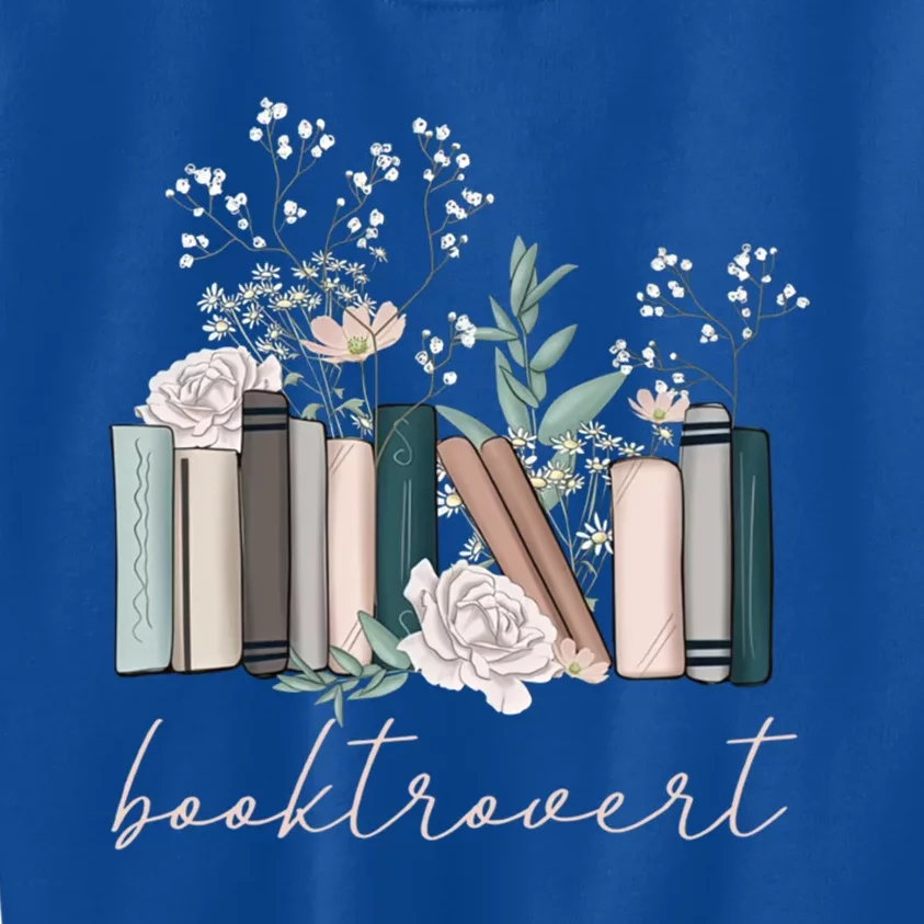 Floral Booktrovert Wildflowers Bookworm Reading Book Lovers Great Gift Kids Sweatshirt