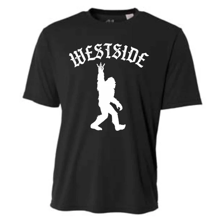 Funny Bigfoot Westside Hand Sign For California West Coast Cooling Performance Crew T-Shirt