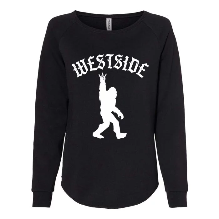 Funny Bigfoot Westside Hand Sign For California West Coast Womens California Wash Sweatshirt