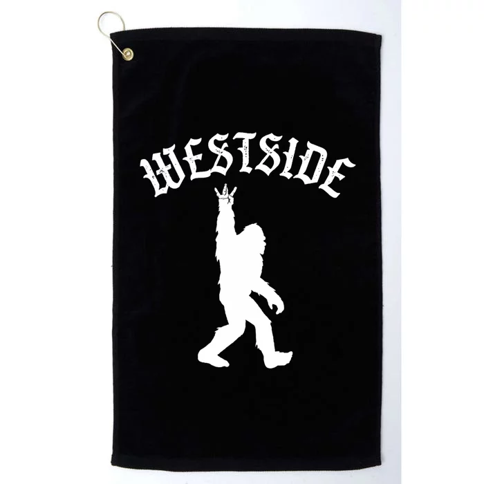 Funny Bigfoot Westside Hand Sign For California West Coast Platinum Collection Golf Towel