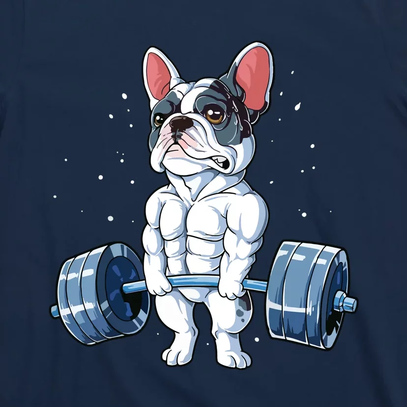 French Bulldog Weightlifting Funny Deadlift Men Fitness Gym T-Shirt