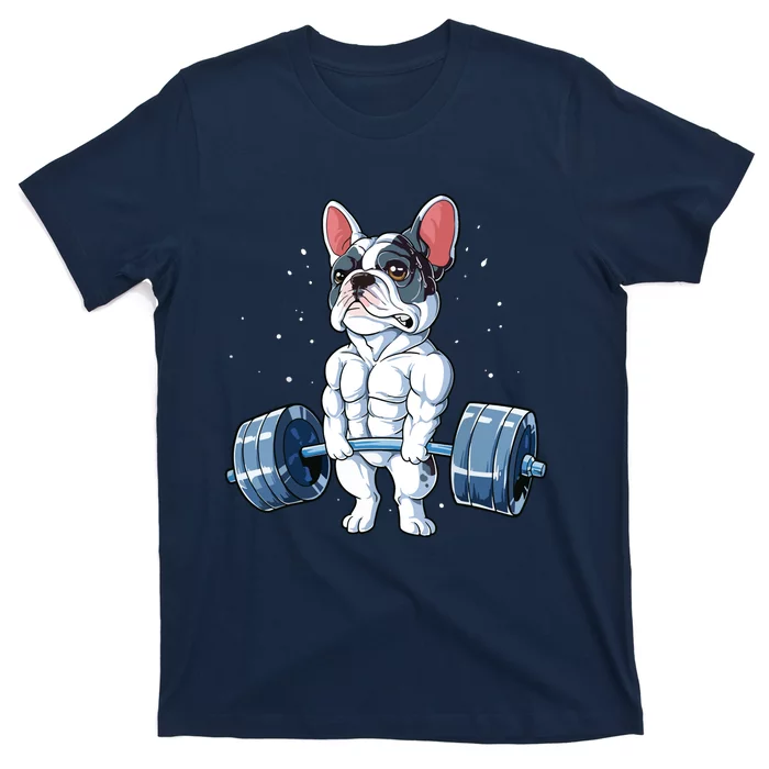 French Bulldog Weightlifting Funny Deadlift Men Fitness Gym T-Shirt