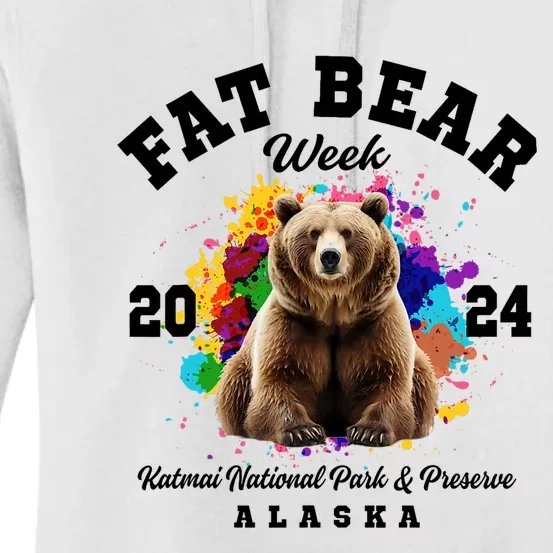 Fat Bear Week 2024 Katmai National Park And Preserve Alaska Women's Pullover Hoodie