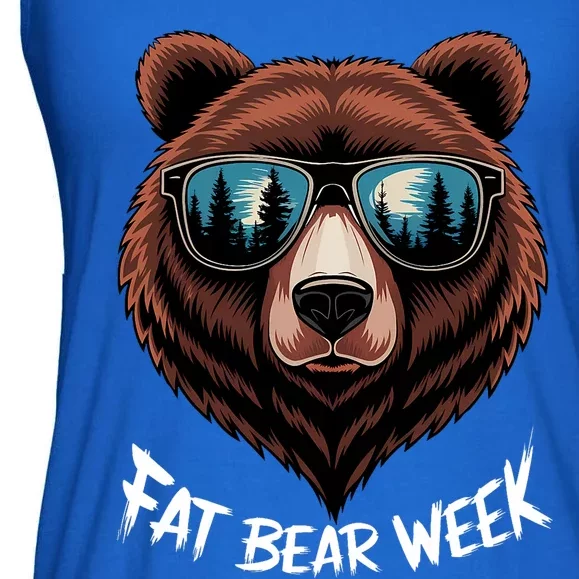 Fat Bear Week Retro Bear Sunglasses Nature Lovers Ladies Essential Flowy Tank