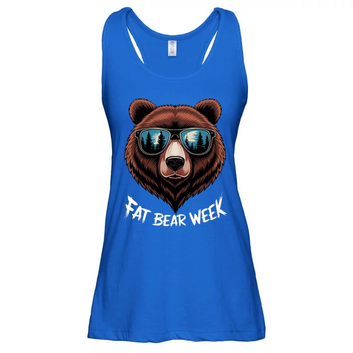 Fat Bear Week Retro Bear Sunglasses Nature Lovers Ladies Essential Flowy Tank