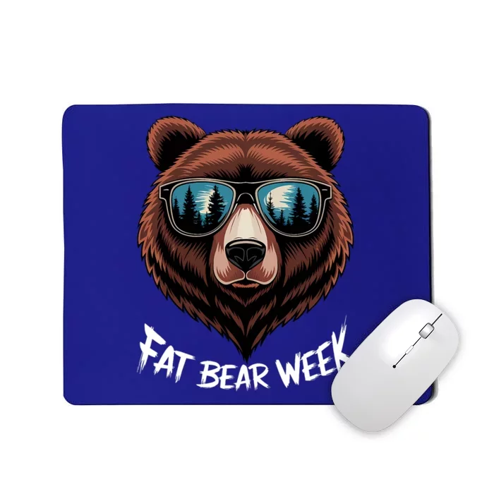 Fat Bear Week Retro Bear Sunglasses Nature Lovers Mousepad