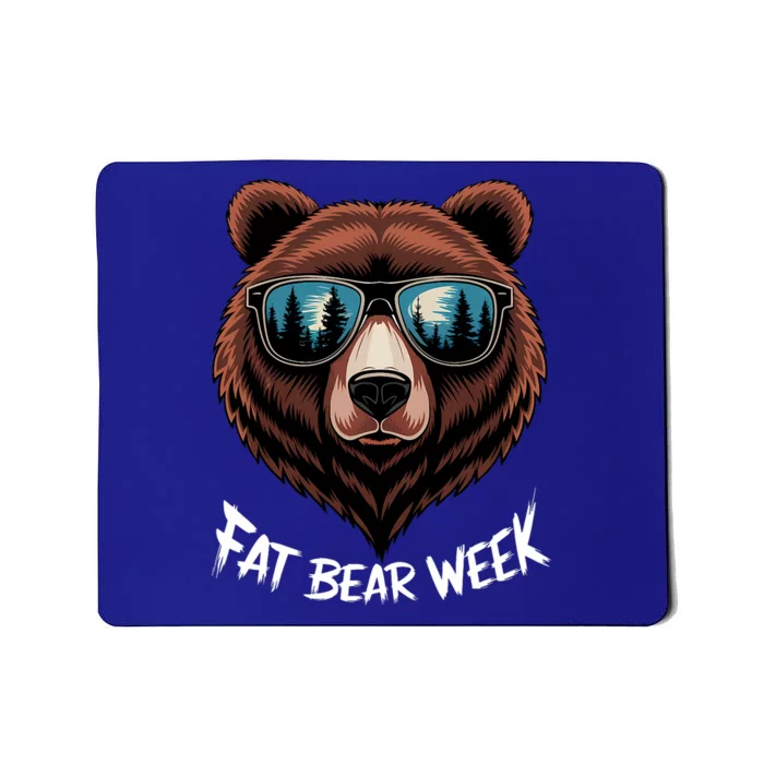 Fat Bear Week Retro Bear Sunglasses Nature Lovers Mousepad