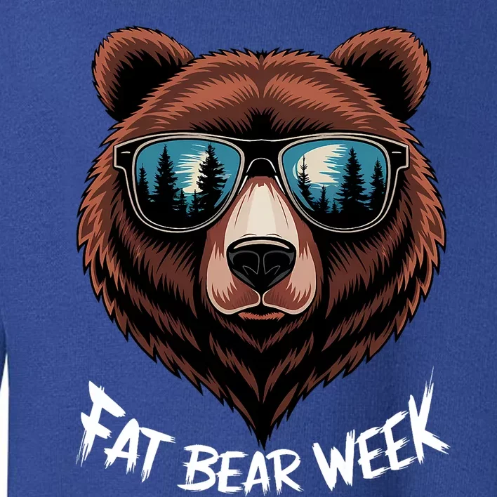 Fat Bear Week Retro Bear Sunglasses Nature Lovers Toddler Sweatshirt