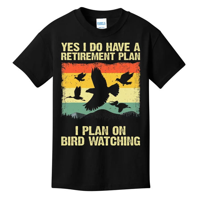 Funny Bird Watching Design For Men Women Birding Retirement Kids T-Shirt