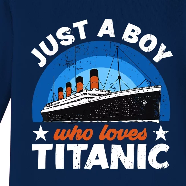 For Boys Who Just Love The RMS Titanic Baby Long Sleeve Bodysuit