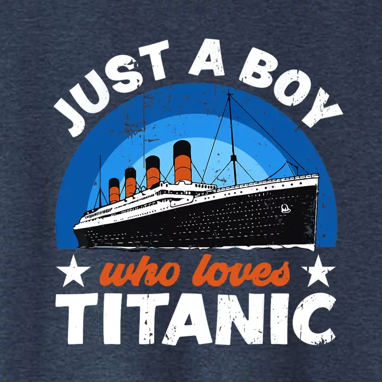 For Boys Who Just Love The RMS Titanic Women's Crop Top Tee