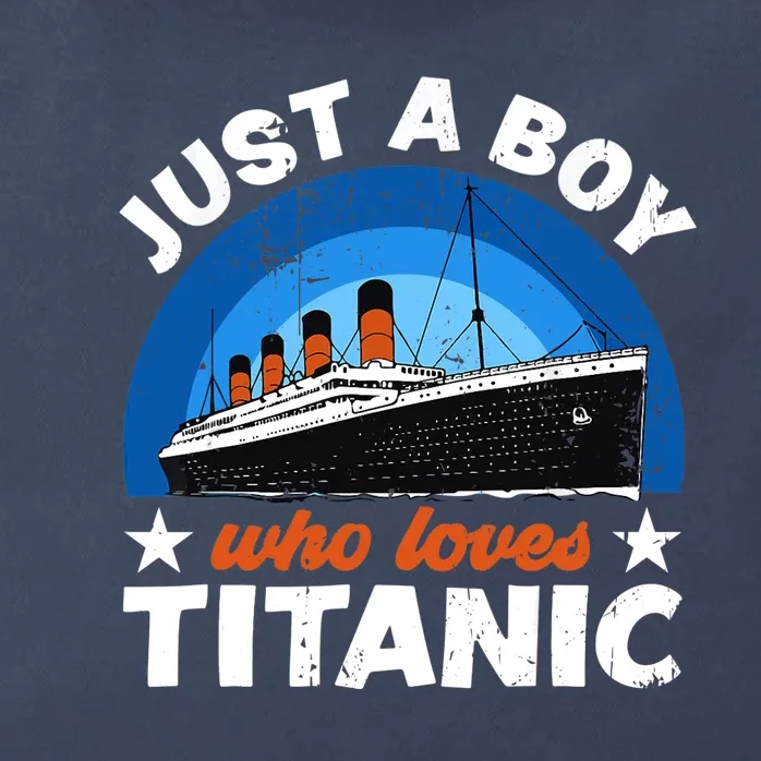 For Boys Who Just Love The RMS Titanic Zip Tote Bag