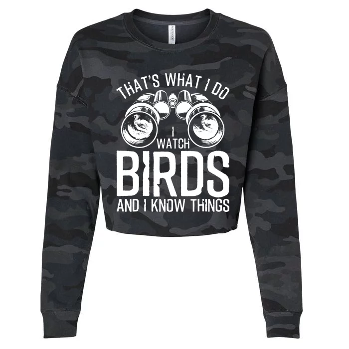 Funny Bird Watching Gift Cool Bird Lovers Watchers Cropped Pullover Crew