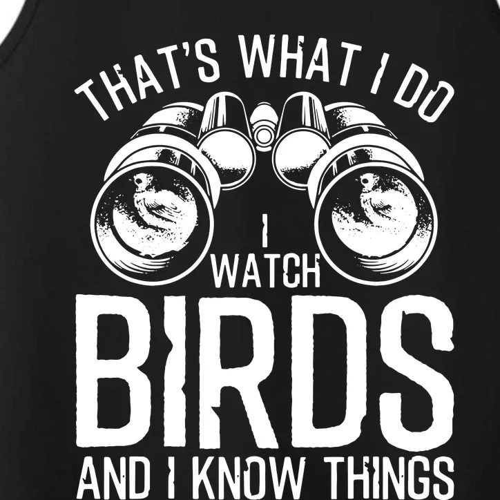 Funny Bird Watching Gift Cool Bird Lovers Watchers Performance Tank