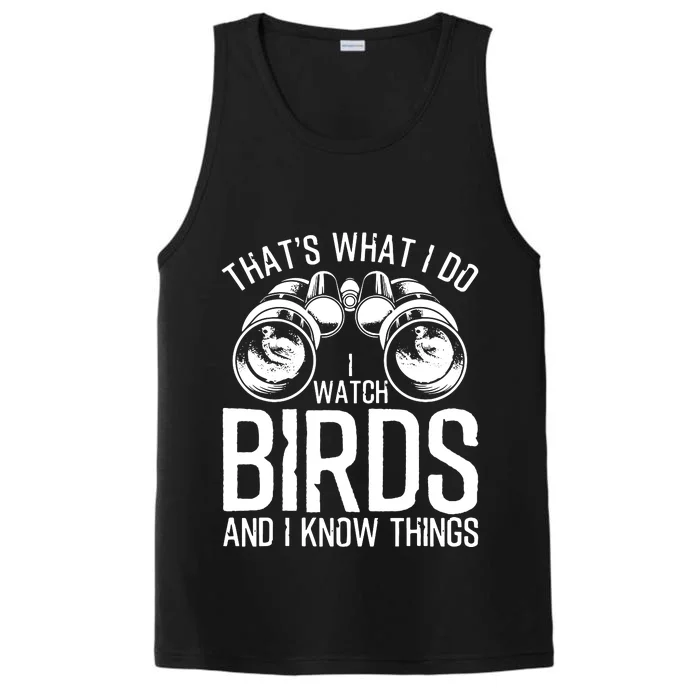 Funny Bird Watching Gift Cool Bird Lovers Watchers Performance Tank