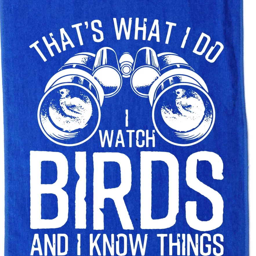 Funny Bird Watching Gift Cool Bird Lovers Watchers Platinum Collection Golf Towel