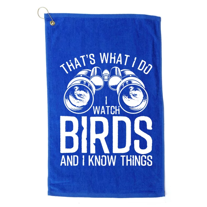 Funny Bird Watching Gift Cool Bird Lovers Watchers Platinum Collection Golf Towel