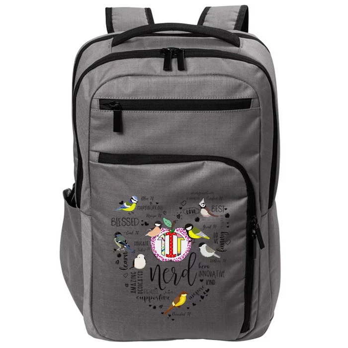 Funny Bird Watching Tits Humor Tit Nerd Birder Birdwatching Impact Tech Backpack