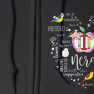 Funny Bird Watching Tits Women Tit Nerd Birder Birdwatching Full Zip Hoodie