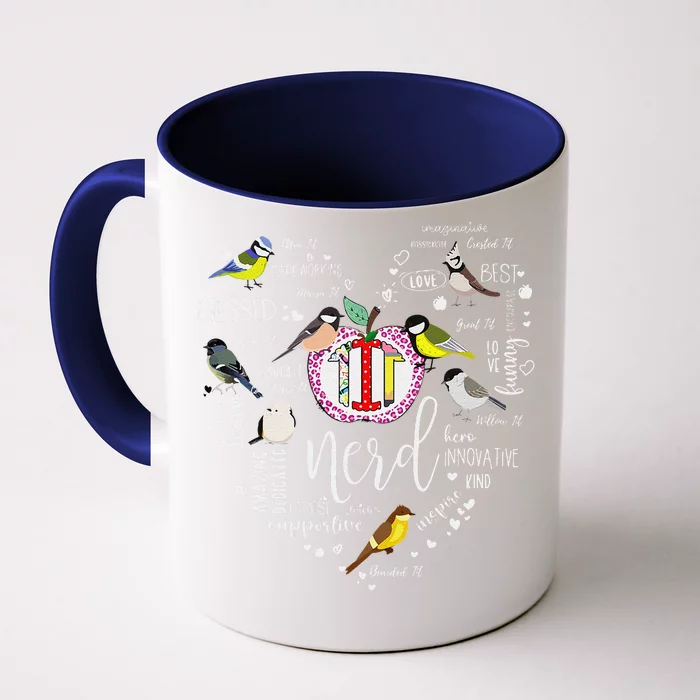 Funny Bird Watching Tits Women Tit Nerd Birder Birdwatching Front & Back Coffee Mug