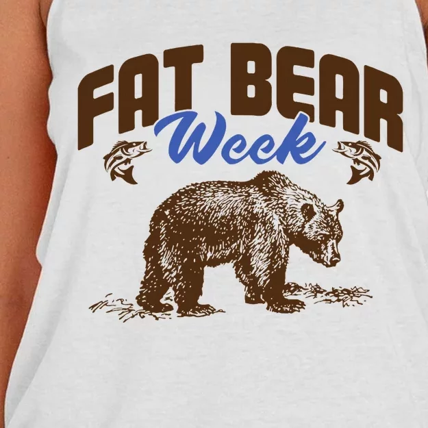 Fat Bear Week Funny Bear Women's Knotted Racerback Tank