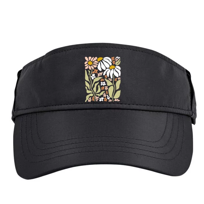 Flowers Boho Wildflowers Floral Nature Adult Drive Performance Visor