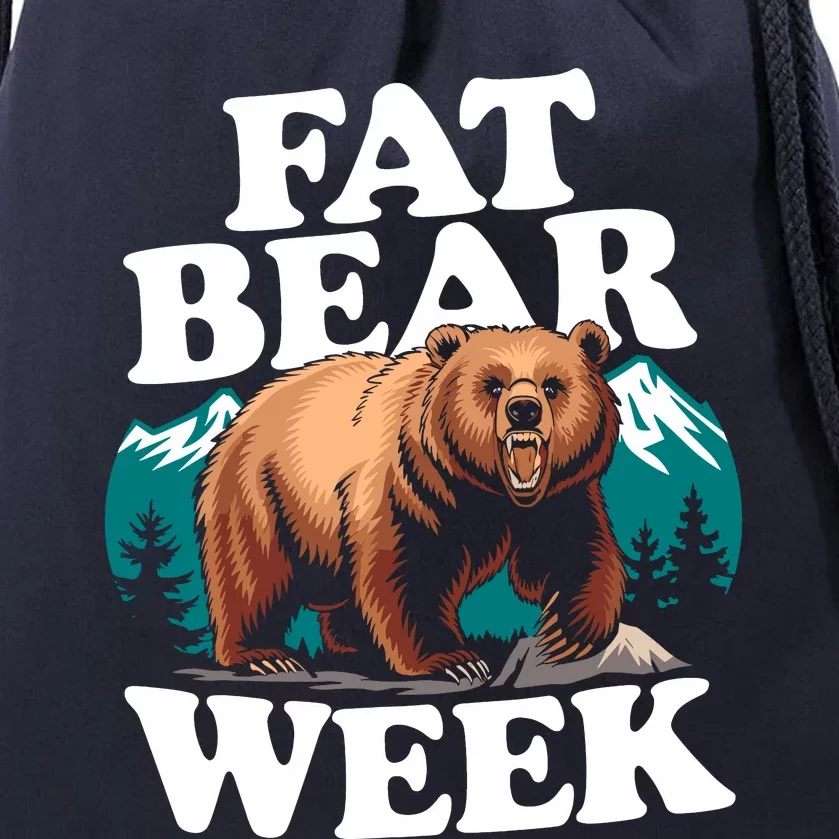 Fat Bear Week 2024 Grazer Animal Lover Alaska Katmai Nature Drawstring Bag