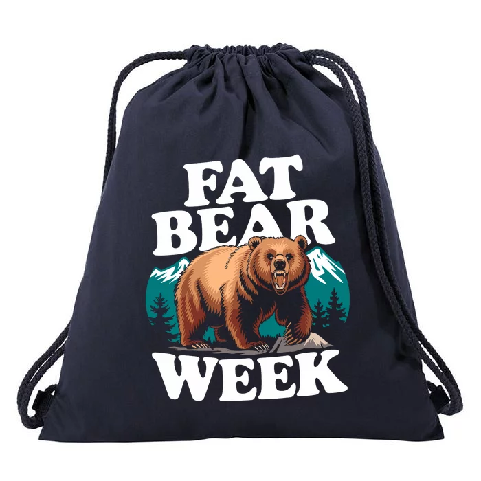 Fat Bear Week 2024 Grazer Animal Lover Alaska Katmai Nature Drawstring Bag