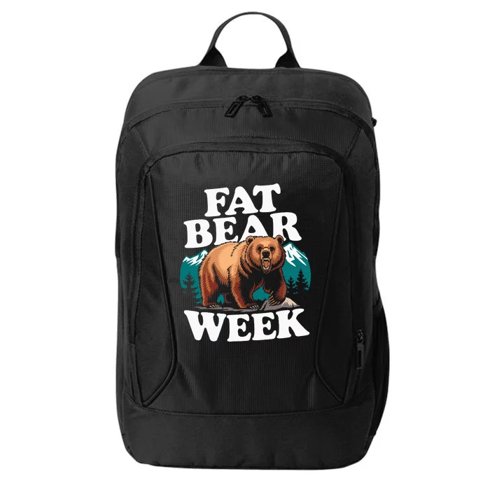 Fat Bear Week 2024 Grazer Animal Lover Alaska Katmai Nature City Backpack