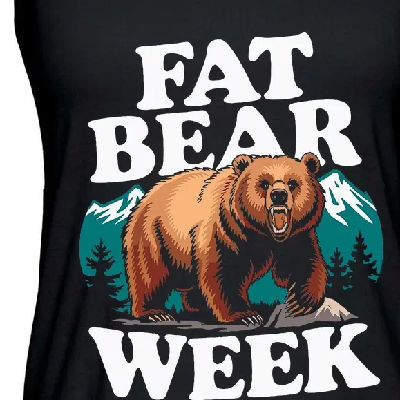 Fat Bear Week 2024 Grazer Animal Lover Alaska Katmai Nature Ladies Essential Flowy Tank