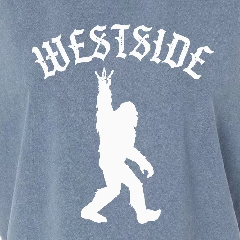 Funny Bigfoot Westside Hand Sign for California West Coast Garment-Dyed Women's Muscle Tee