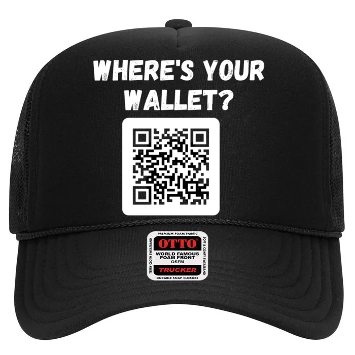 Funny Bitcoin Where’s Your Wallet HODL Bitcoin Cryptocurrency Funny Crypto High Crown Mesh Trucker Hat