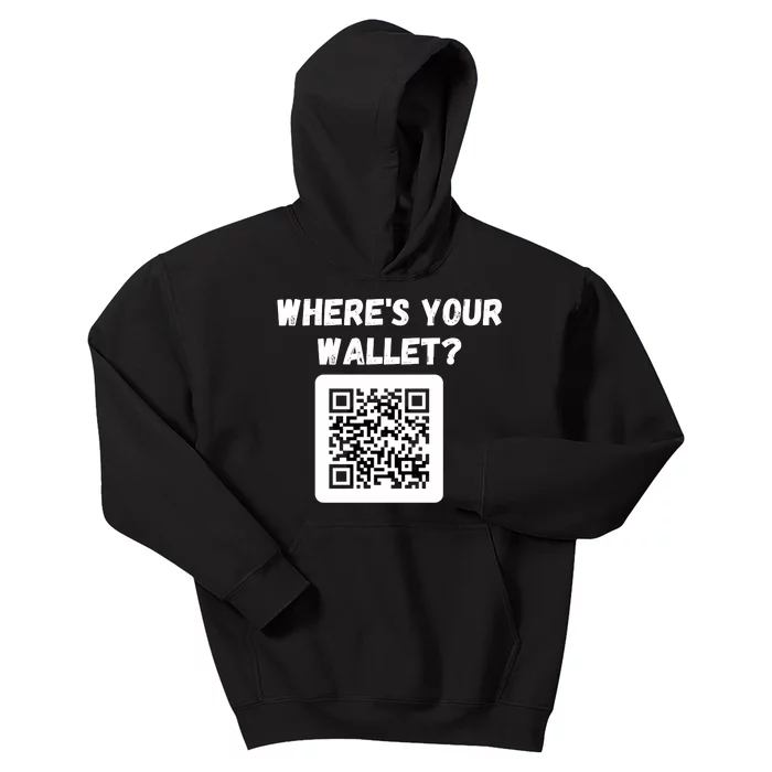 Funny Bitcoin Where’s Your Wallet HODL Bitcoin Cryptocurrency Funny Crypto Kids Hoodie