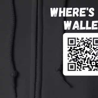 Funny Bitcoin Where’s Your Wallet HODL Bitcoin Cryptocurrency Funny Crypto Full Zip Hoodie