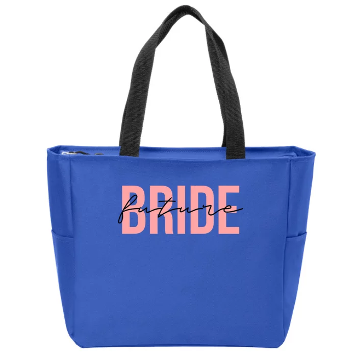 Future Bride Wedding Bachelorette Party Fiancee Gift Zip Tote Bag