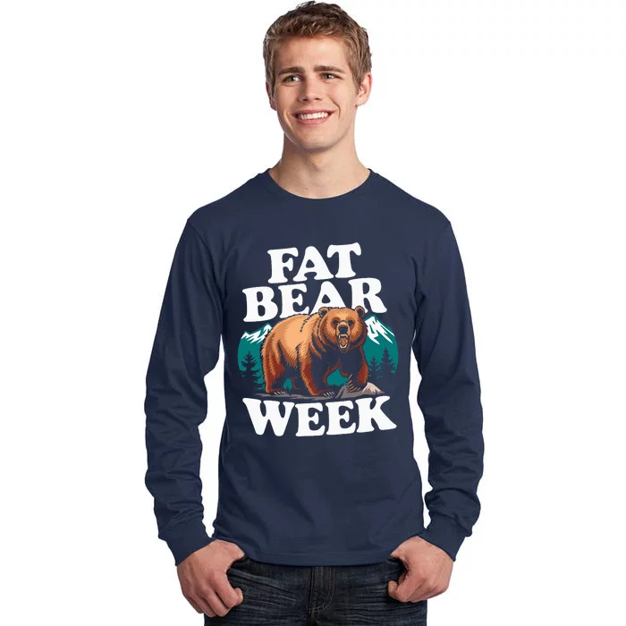 Fat Bear Week 2024 Grazer Animal Lover Alaska Katmai Nature Tall Long Sleeve T-Shirt