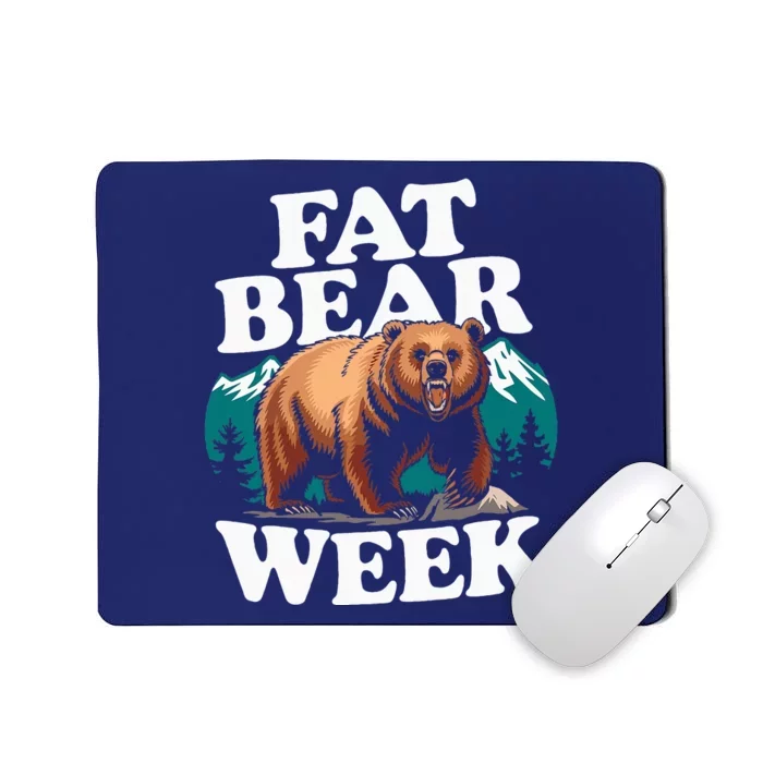 Fat Bear Week 2024 Grazer Animal Lover Alaska Katmai Nature Mousepad