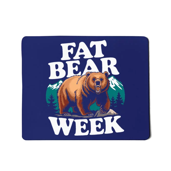 Fat Bear Week 2024 Grazer Animal Lover Alaska Katmai Nature Mousepad